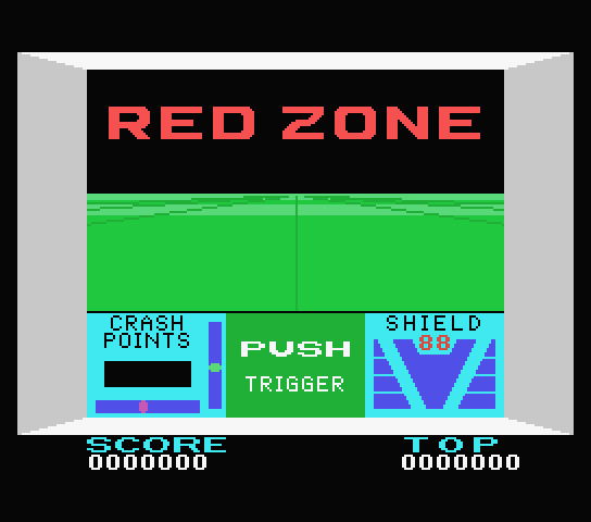 Red Zone title screen for MSX